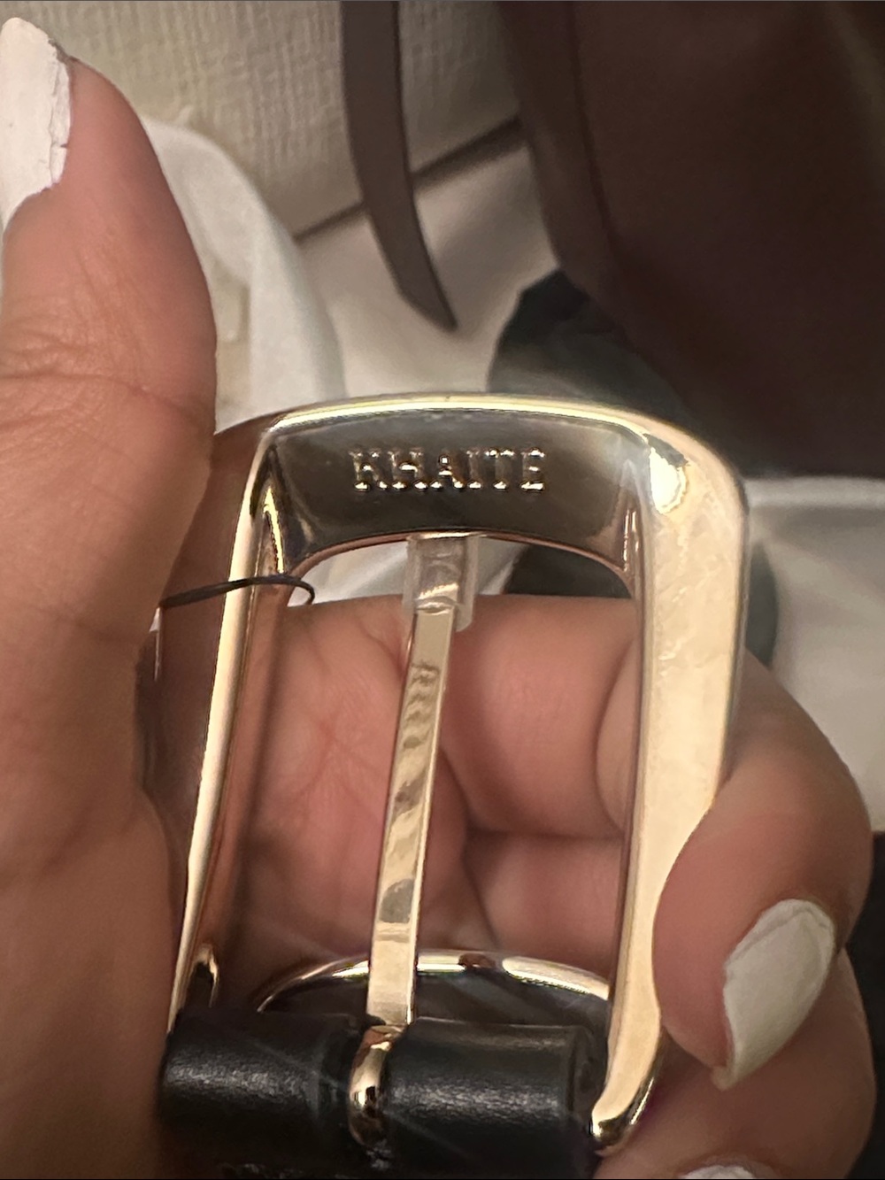 Khaite Benny Belt with Gold Studs - Picture 4 of 5